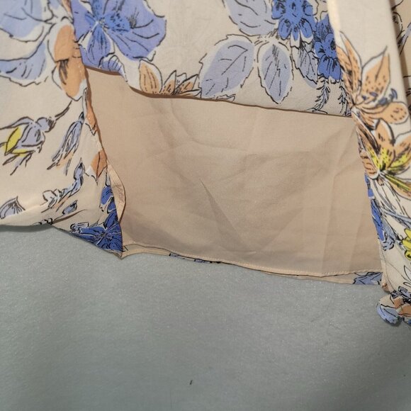 Nanette Lepore Dress Womens 4 Pink Floral Print Bella Donna‎ Ruffle Bell Sleeve - Picture 5 of 12